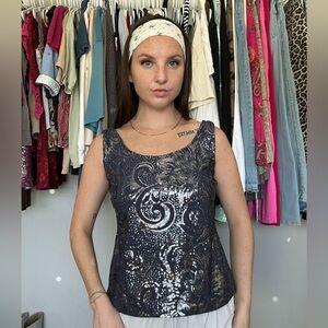 Alex Evenings Petite Sequin Tank Top (10P)